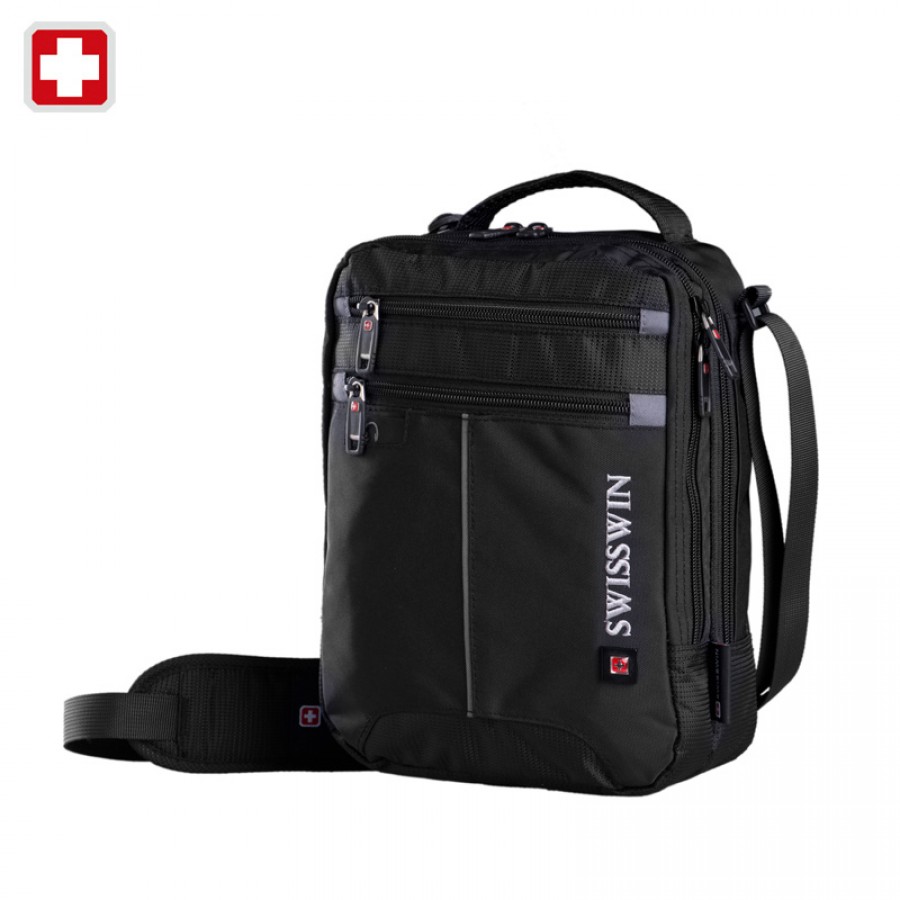 Polyester Black Swiss Nylon Backpack Swisswin Suissewin, Number Of  Compartments: 5 at Rs 1250 in Ahmedabad